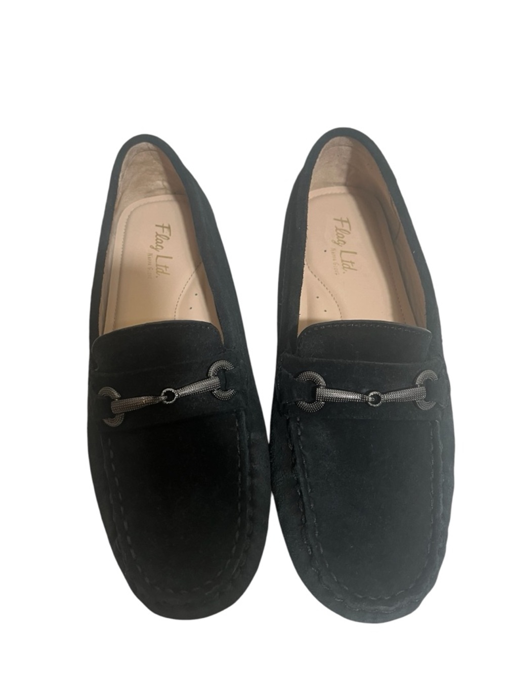 Women's Black Suede Bit‎ Loafers